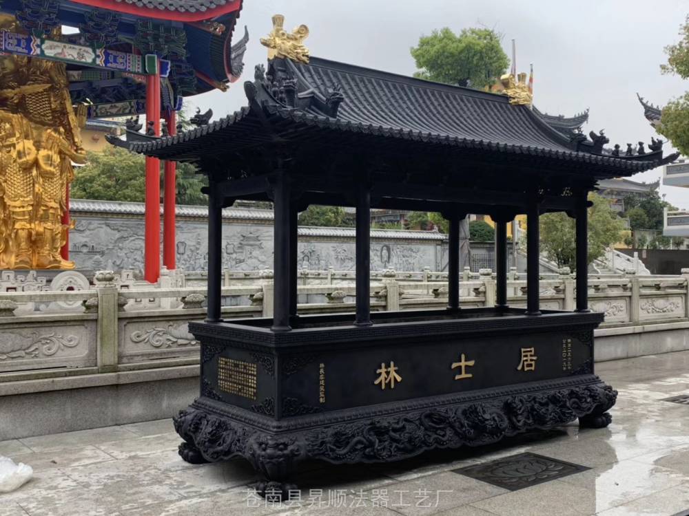 湖南郴州铸铜大香炉 寺庙铸铜香炉 寺院大香炉