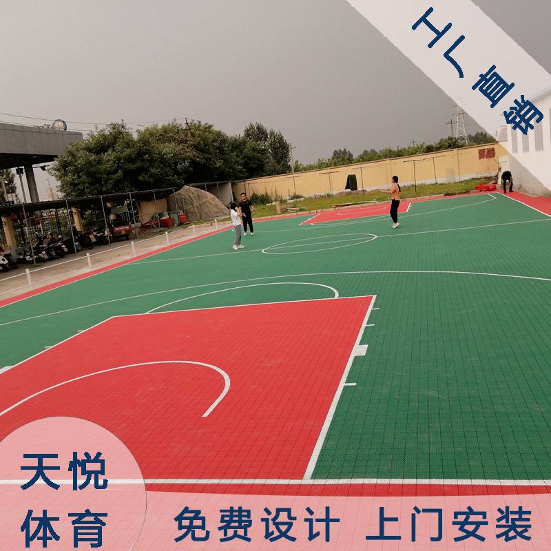 篮球场悬浮地板 新疆340克弹垫悬浮地板 工厂直销