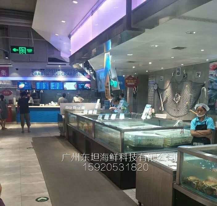 白云永平海鲜鱼池制作费用-海鲜塑料池箱-广州可海鲜池安装