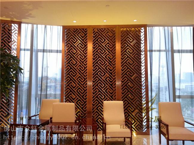 上海酒店大厅移动三元金纯铜隔断屏风代理铝雕屏风 铜屏风定制