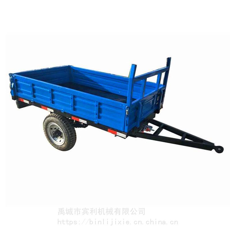 7cx-2型拖拉机带的后车斗农用运输拖车斗自卸气刹1-10吨载重都可以做
