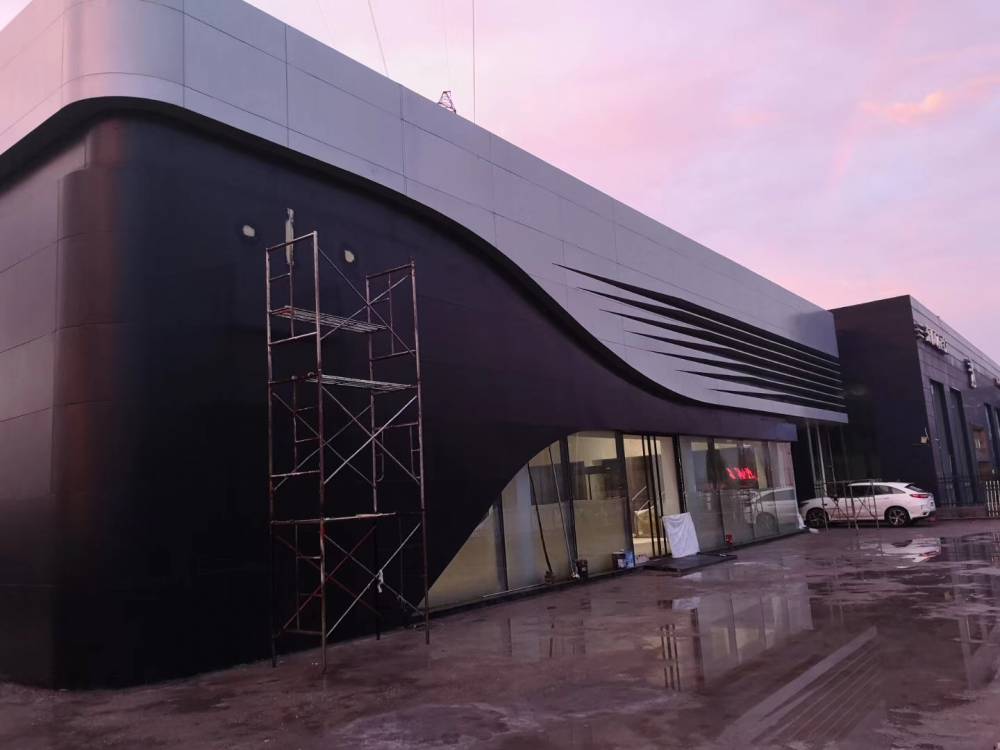 奔驰4s店展厅门头装饰铝单板合作生产厂家