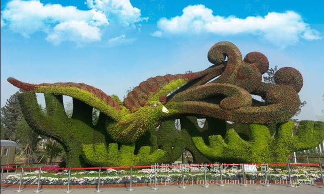 景观植物雕塑造型专业定制厂家制作,创意植物雕塑纯手工制作