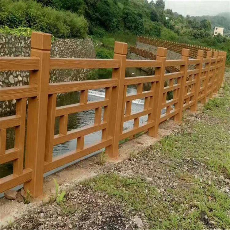 度假村围栏 仿原木栏杆 钢筋混凝土仿木栏杆 仿原木栏杆来电优惠