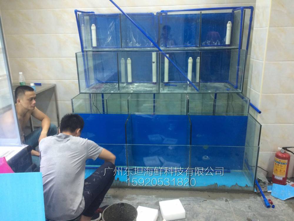 广州沙面海鲜鱼池制作-海鲜缸增氧-广州海鲜烧烤店定做鱼池