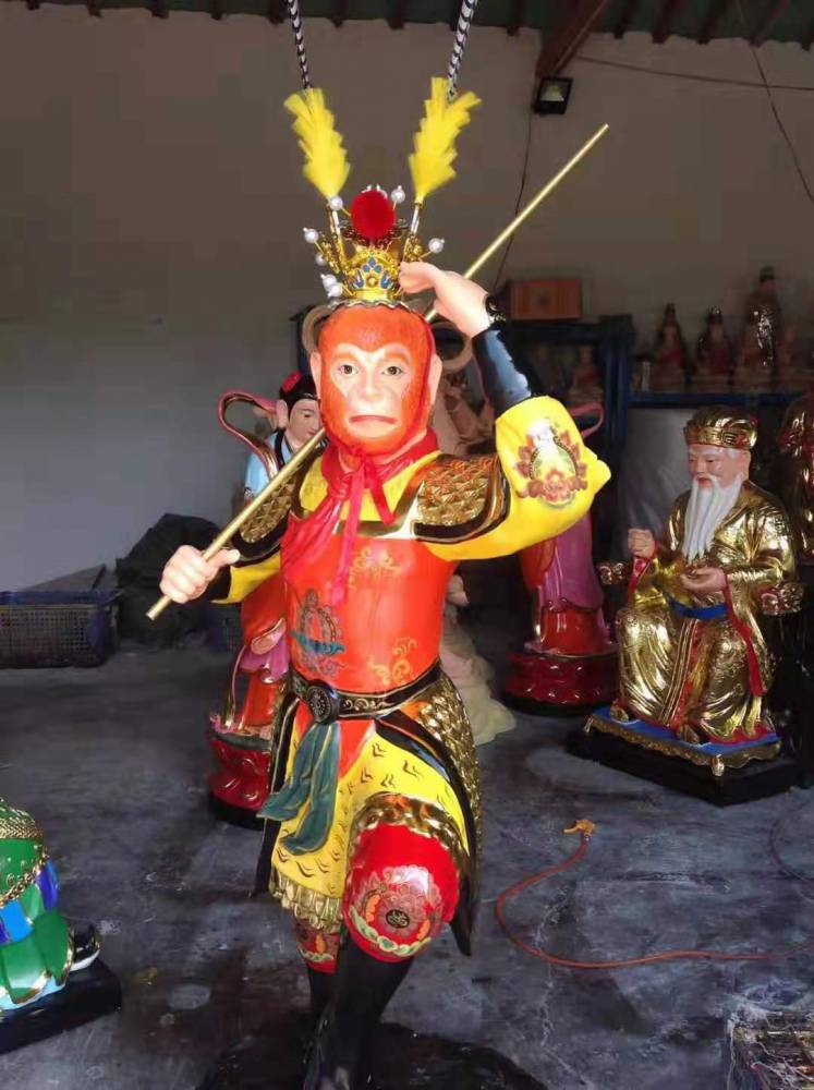 河南邓州齐天大圣佛像 孙大圣神像 彩绘美猴王佛像 寺庙供奉佛像