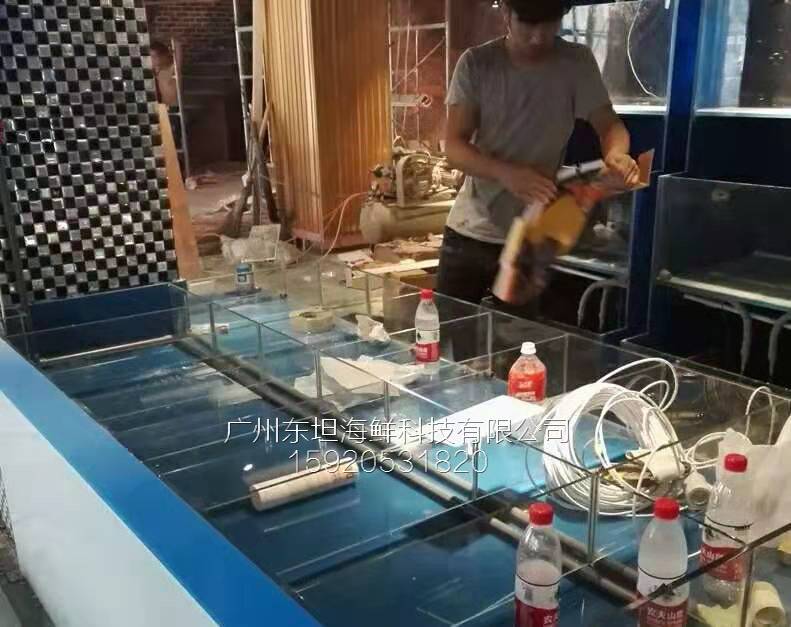 广州景泰海鲜池制作-海鲜池制冷-广州餐厅海鲜观赏鱼池