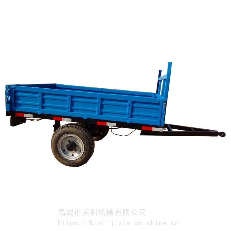 7cx-2型拖拉机带的后车斗农用运输拖车斗自卸气刹1-10吨载重都可以做