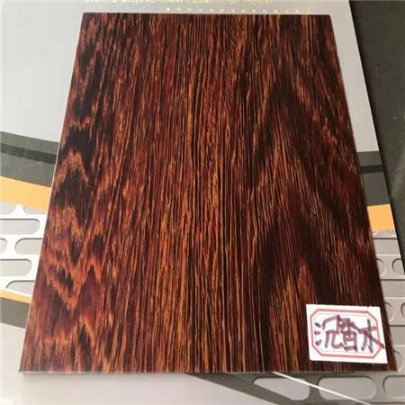红花梨木纹不锈钢板 304不锈钢板仿木纹板