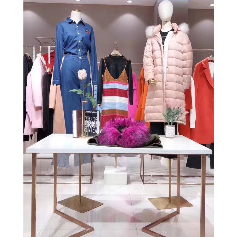 瑞贝尔秋冬装羽绒服双面呢大衣一线品牌折扣女装走份金华女装尾货欧美