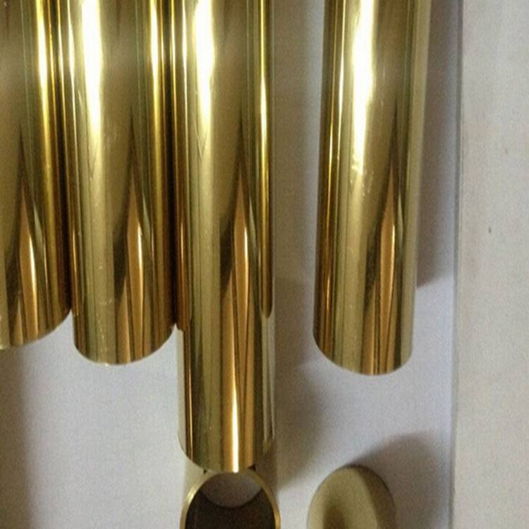 供应-国标201不锈钢电镀黄钛金圆管19x0.5mm