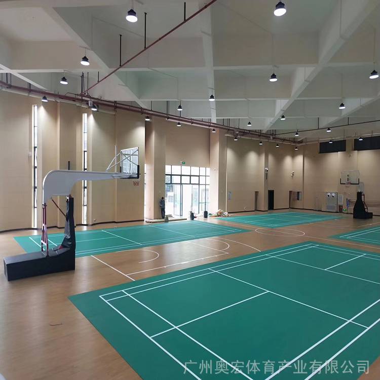室内羽毛球pvc地板施工工艺羽毛球塑胶地板的价格中山塑胶球场