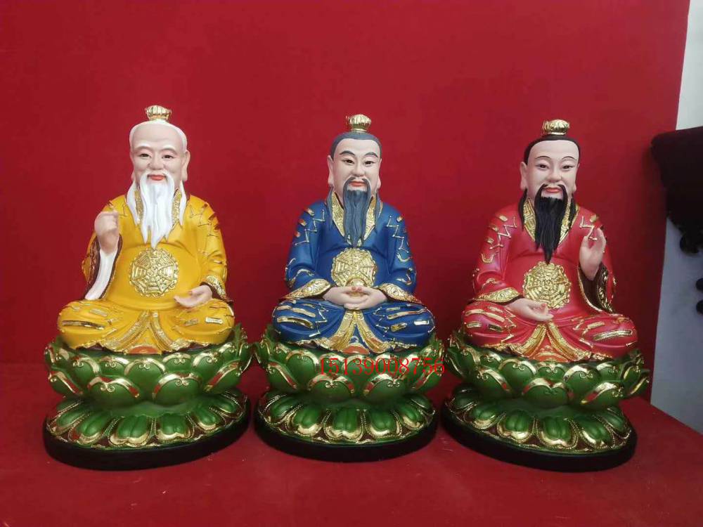 订做三清天尊神像 灵宝 元始 道德 太上老君坐像汉白玉雕塑