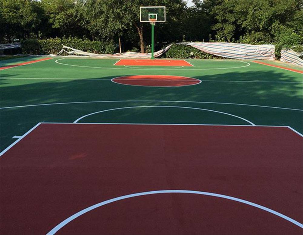 张家口硅pu塑胶篮球场 新国标硅pu地面全国施工