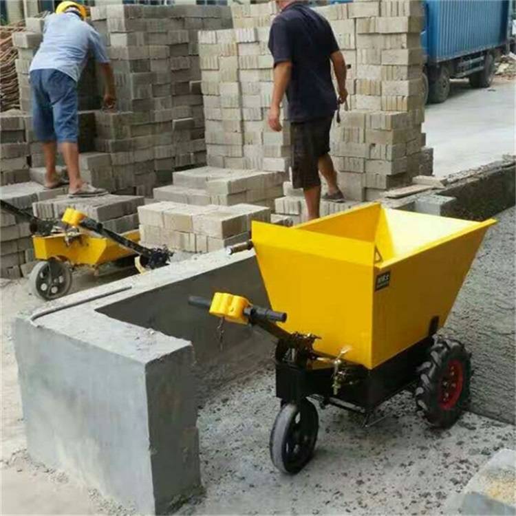 砂浆水泥翻斗车 电动手推翻斗车 电动灰斗车