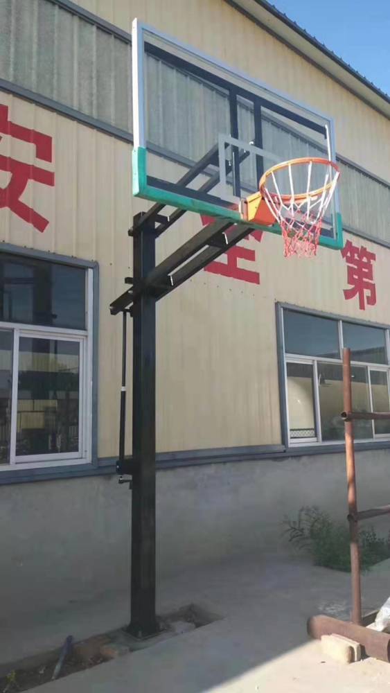 地埋式方管篮球框可升降室外落地式篮球架