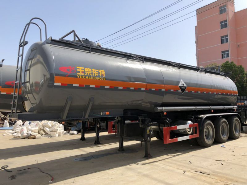 特运牌钢衬塑罐车,稀***钢衬塑罐车, 8类酸碱化工半挂车价格图片