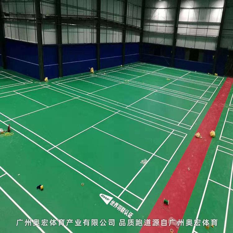 羽毛球场地坪施工,羽毛球场地运动地板