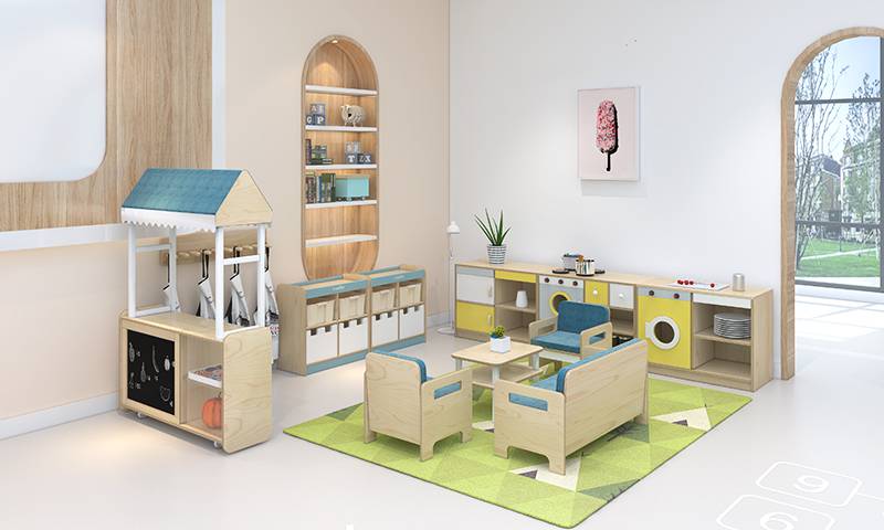 儿童组合沙发,枫木免漆板,互动游戏,幼儿园家具-绿森堡新品上市