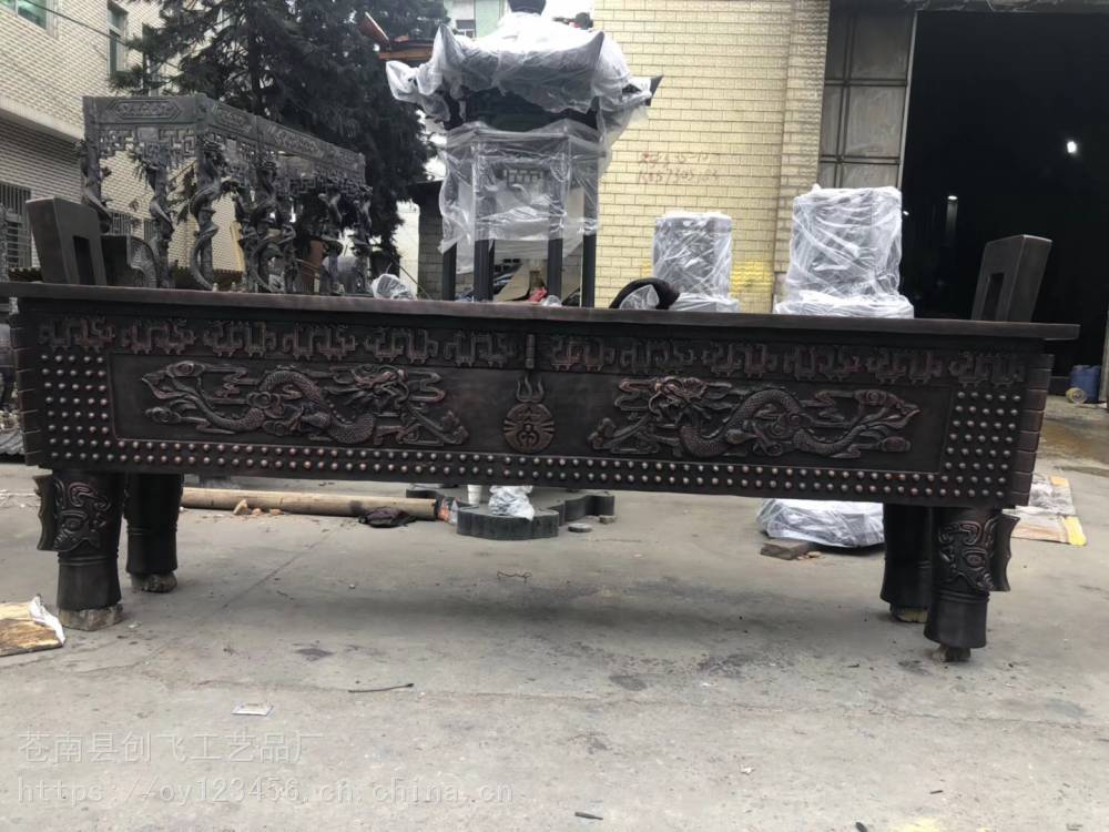 苍南县创飞工艺露天铸铜香炉,大香炉报价铸铁两层长方形香炉图片