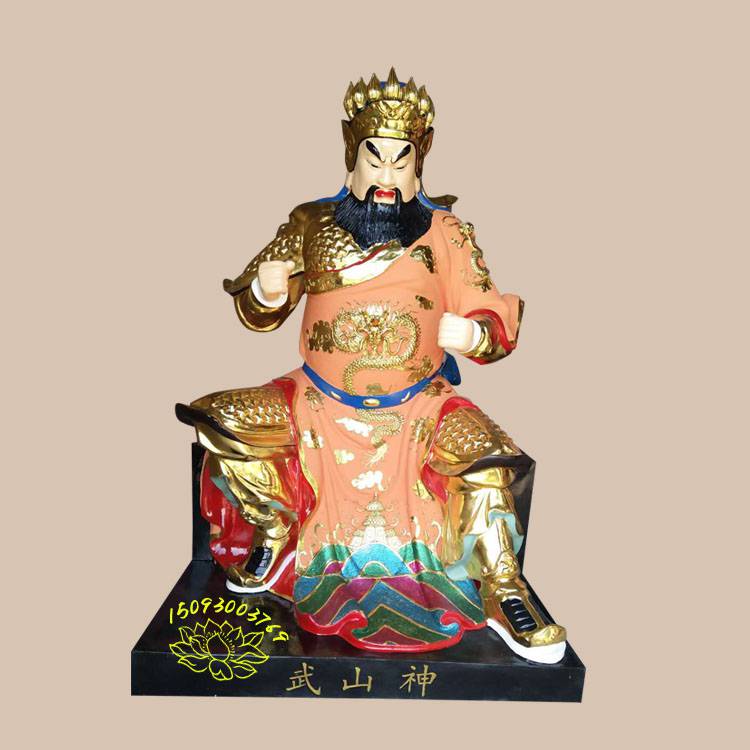 文山神佛像 武山神雕塑像 彩绘山神爷佛像 骑虎山神河南佛像厂家供应