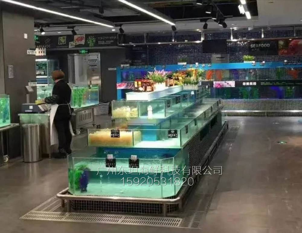 黄埔荔联海鲜鱼池制冷维修-海鲜池配置-广州菜市场海鲜缸