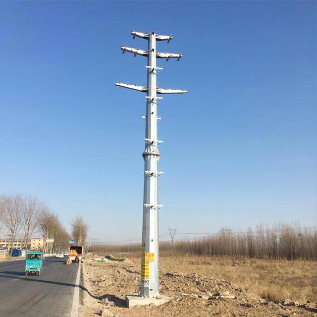 直线钢杆管,10kv-220kv终端钢杆管以及所有的输送配电钢杆管都采用了