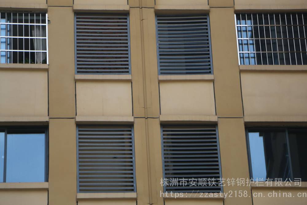 安顺护栏厂家供应铝合金防雨百叶窗 外墙固定空调百叶窗