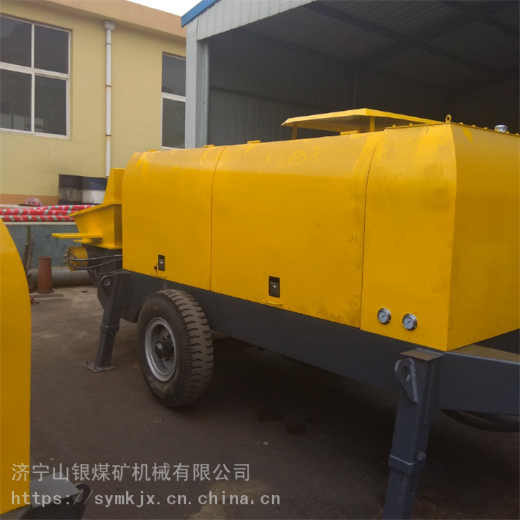 柴油系混凝土输送泵拖车 矿用hbts60混凝土输送泵