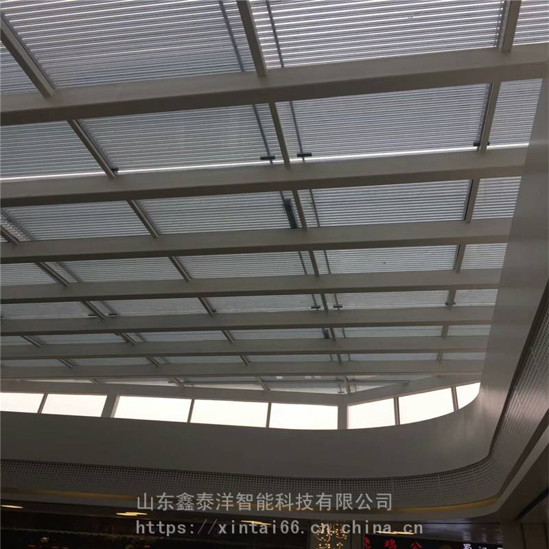 体育馆玻璃顶遮阳帘 电动天棚帘 电动遮阳帘 厂家直销
