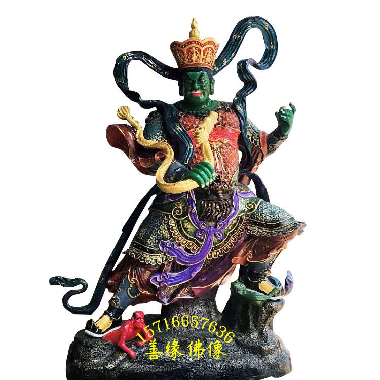 寺庙四大护法神像 四大天师图片 善缘四大天王佛像批发 树脂彩绘神像