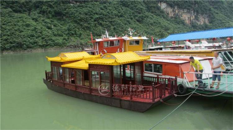 海南海口做饭店用的餐饮船双层画舫船价格