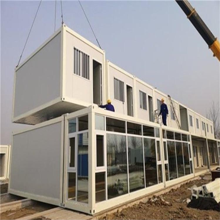 云南景洪市工地工人集装箱房宿舍活动板房办公室站点防火岩棉彩钢板