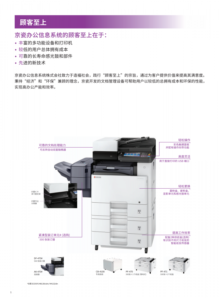 京瓷m4125idn 上海复印机租赁 租赁复印机 黑白激光双面a3复印打印机