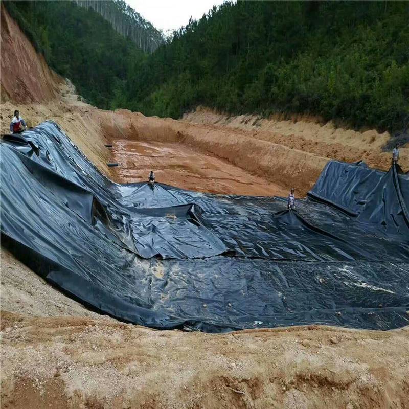 1.2mm厚HDPE土工膜土工合成材料 鱼塘土工膜搭接宽度 润业土工