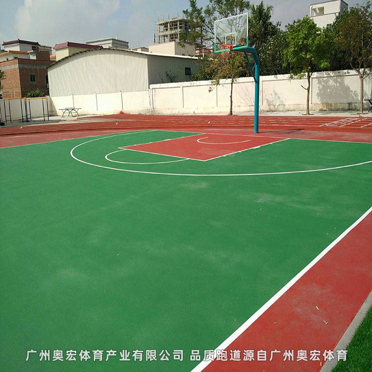 塑料地板 塑胶篮球场划线,硅胶篮球场   上一个10mm复合型球场运用pu