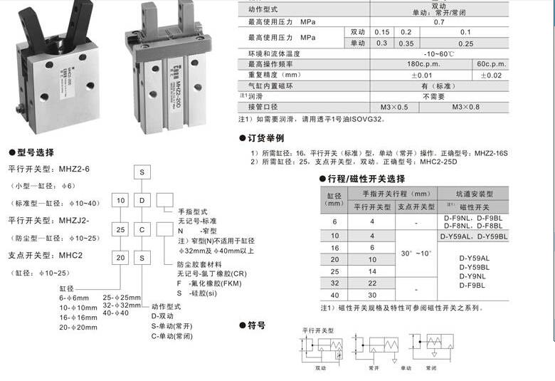亚德客气动手指气缸 hfp/hfr/hfz/hfk/hfy-6/10/16/20/25现货