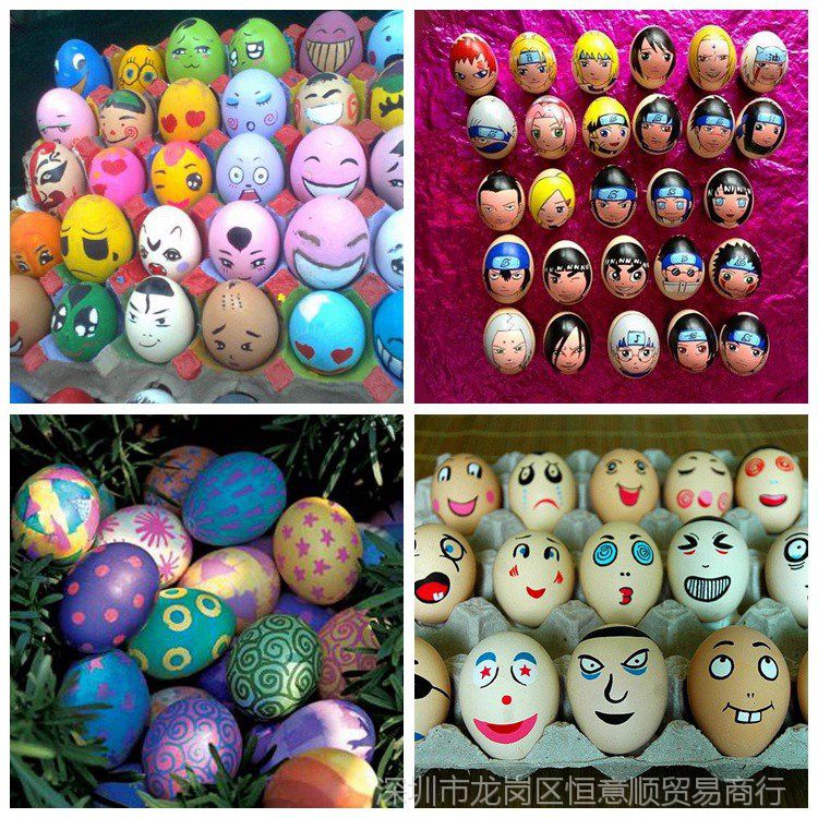 2017创意彩蛋彩绘蛋壳手绘美术画画玩具蛋儿童涂鸦仿真鸡蛋