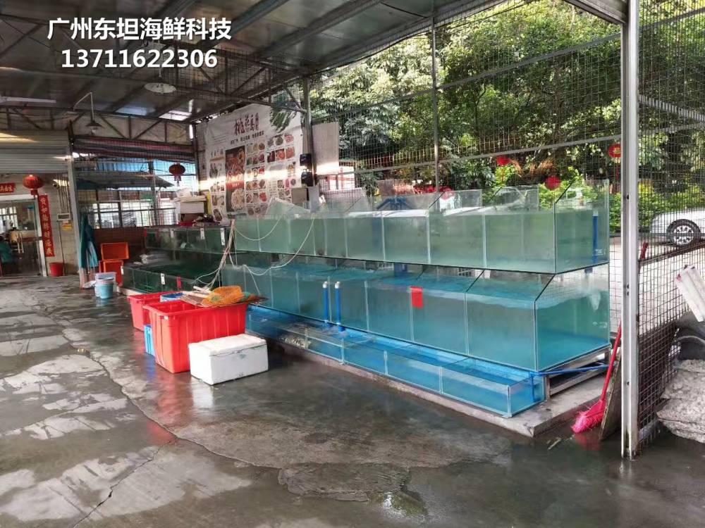 深圳盐田酒店大堂海鲜池-深圳海鲜鱼池制作图片-大排档海鲜池