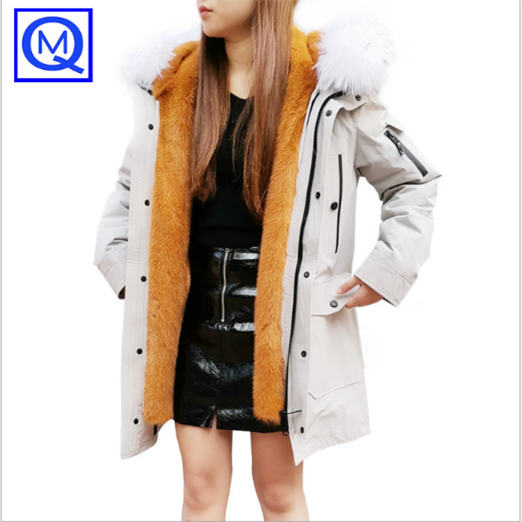 品牌折扣女装批发  广州金马服装交易城 皮毛一体派克服韩版秋冬爆款