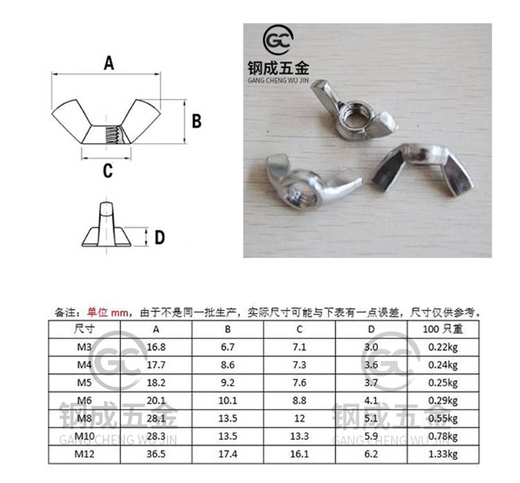 304不锈钢蝶形螺母蝴蝶型螺帽元宝羊角手拧螺丝m3m4m5m6m8m10m12
