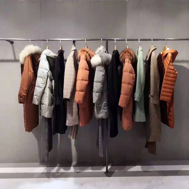 羽沙国际秋冬装羽绒服双面呢大衣大码品牌折扣女装加盟四川女装尾货