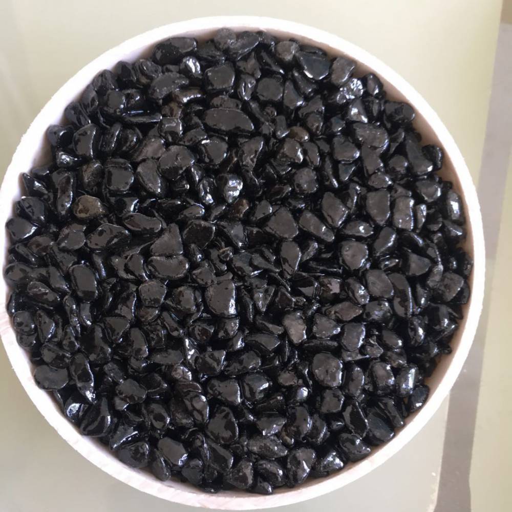 登峰生产黑色石子 机制洗米石 黑色砾石