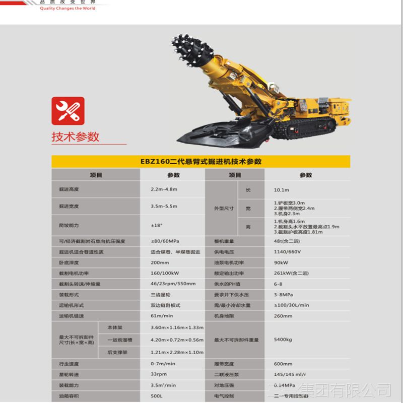 掘进机ebz160 掘进机图片 三一重工掘进机价格表