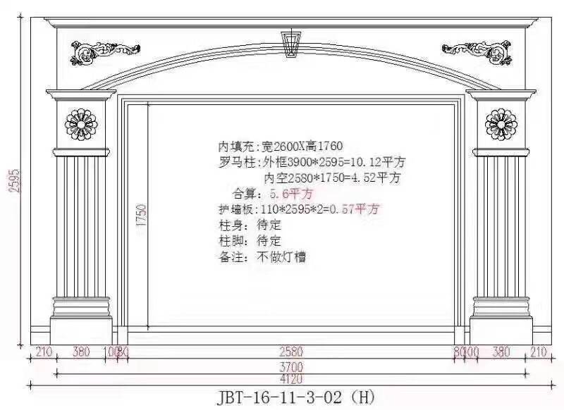 爵士白双柱石材罗马柱多少尺寸合理