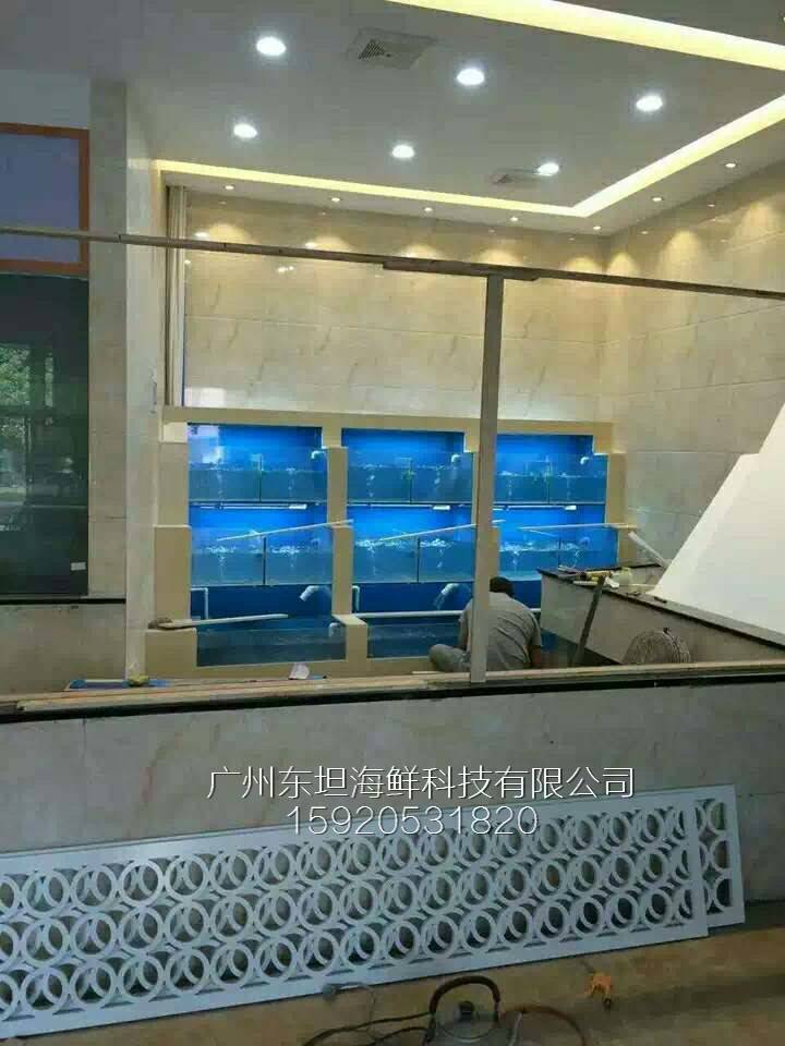 广州宝岗海鲜池制冷机-海鲜鱼池防漏水-广州大排档海鲜鱼池