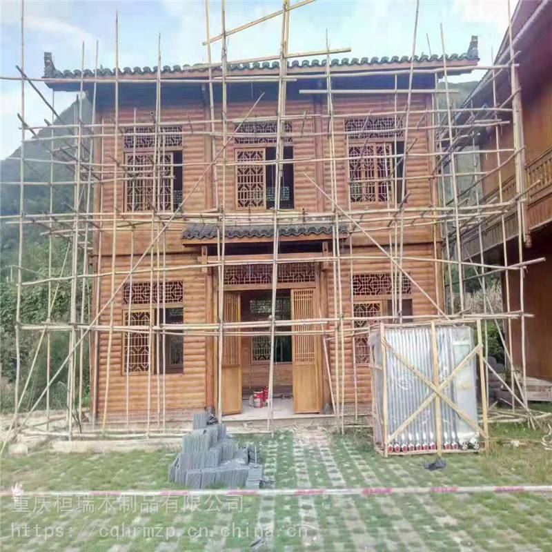 供应泸州欧式木屋 中式木房子制作 仿古木建筑厂家 古建走廊回廊亭