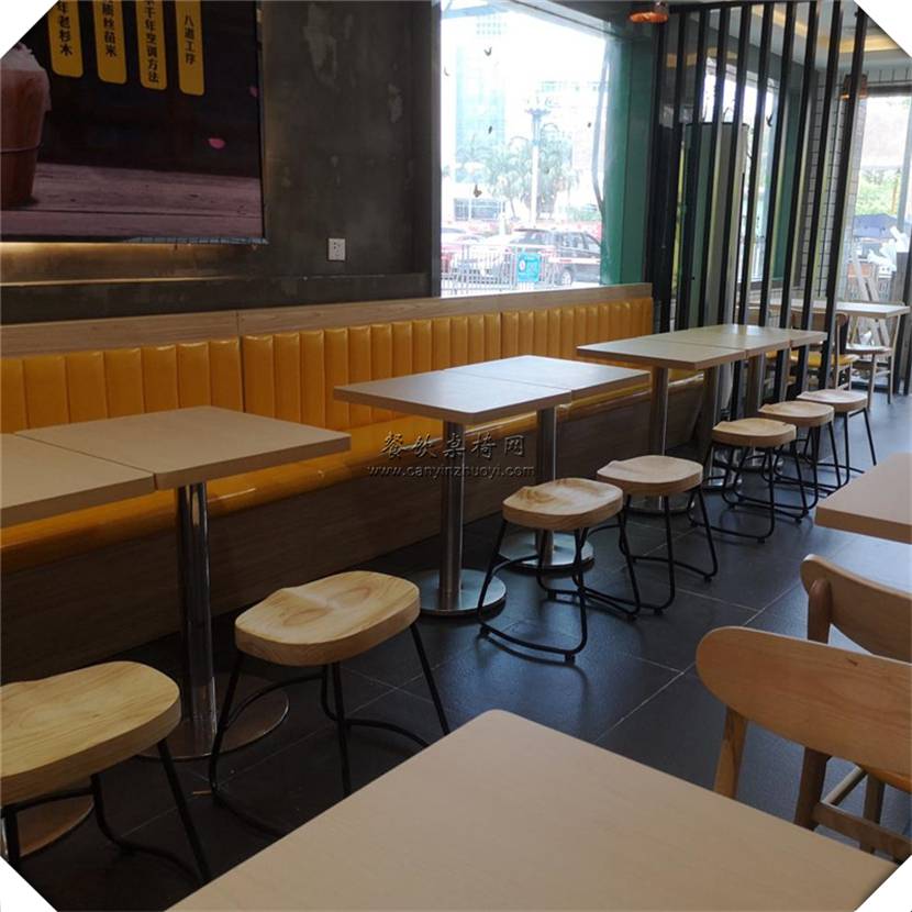 平塘县食堂家具校园餐厅卡座沙发桌椅