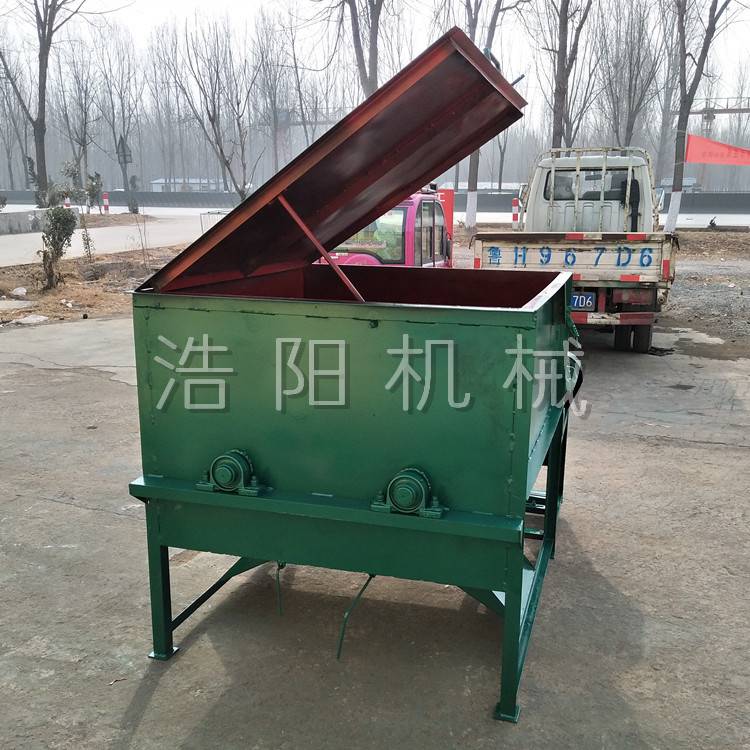 农用养殖场饲料搅拌机多用途小型饲养场拌料机浩阳机械卧式混合拌草机