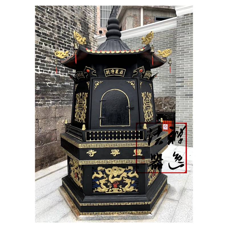 可定制庙宇化纸炉 寺庙元宝炉烧大型圆形铸铁焚经炉